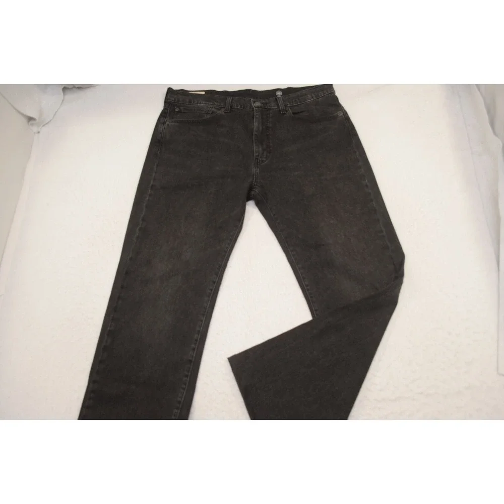 Levi's 505 Regular Fit Straight Leg Stretch Black Denim Jeans Mens Size 36 x 31*